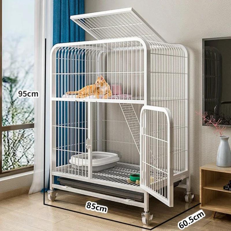 Window Openable Mesh Cat Cages Creative Pet Villa Duplex Luxury Cat Dog House Large Capacity Indoor Cat Cage for Household Use