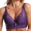 36-46 Plus Size Women Ultrathin Bra Underwire Push-Ups Lace Bras Brassiere Larger Breast Solid Color 3/4 Big Cup