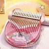 Acrylic Kalimba 17 21 Keys Cute Chromatic Kalimbas Sound Therapy Portable Mini Thumb Piano Children Beginners Practice Musical Keyboard Accessories