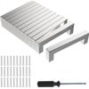 12 Piece Set Of Kitchen Handle Stainless Steel Furniture Handle, Easy To Install With Screws, Silver 128mm Hole Spacing