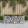 VidaXL Design Gabion Garden Bench 103x44x42 Cm Impregnated Pine Wood 834361