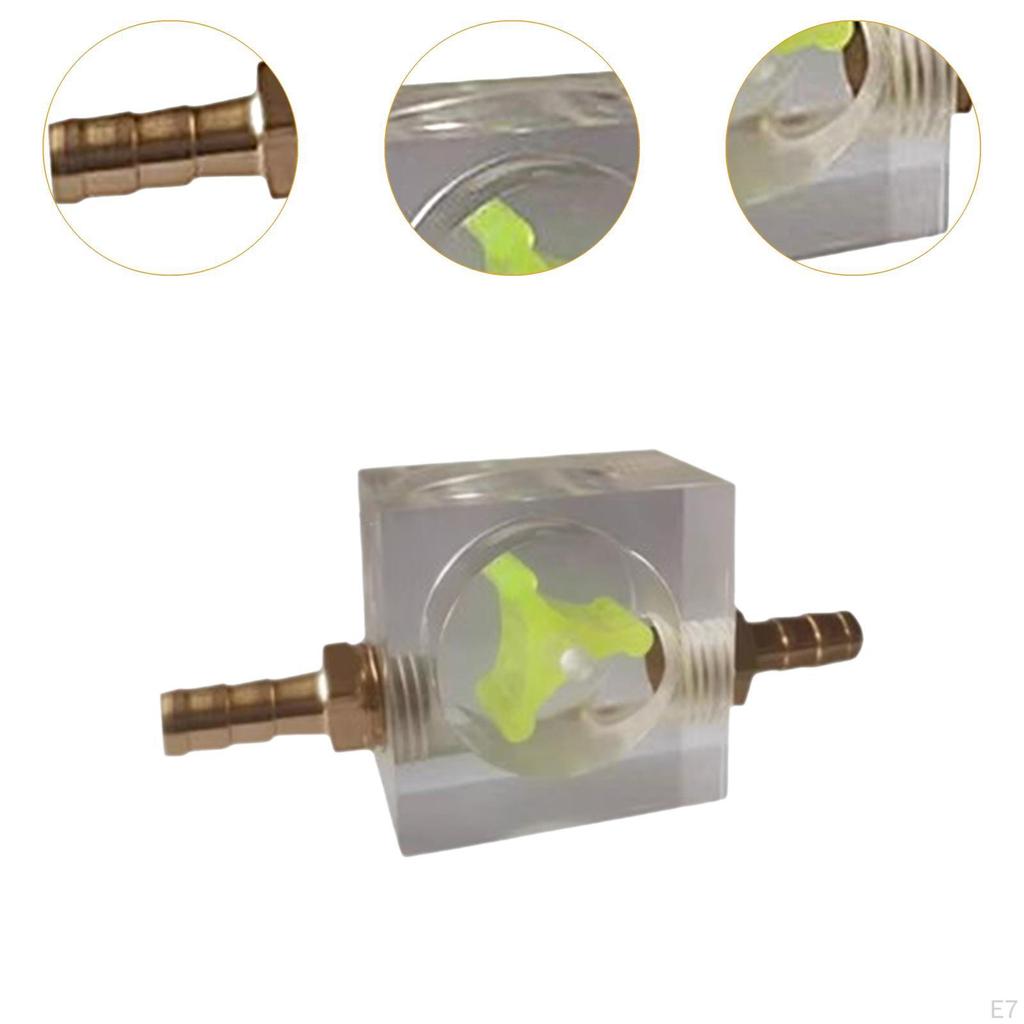 8mm Water Flow Indicator Meter Acrylic Office Measuring Tool Liquid Cool Cooling System