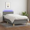 VidaXL Slat Bed Base with Mattress and LED, Upholstered Bed, Single Bed, Adult Bed for Interior Bedroom, 3133758