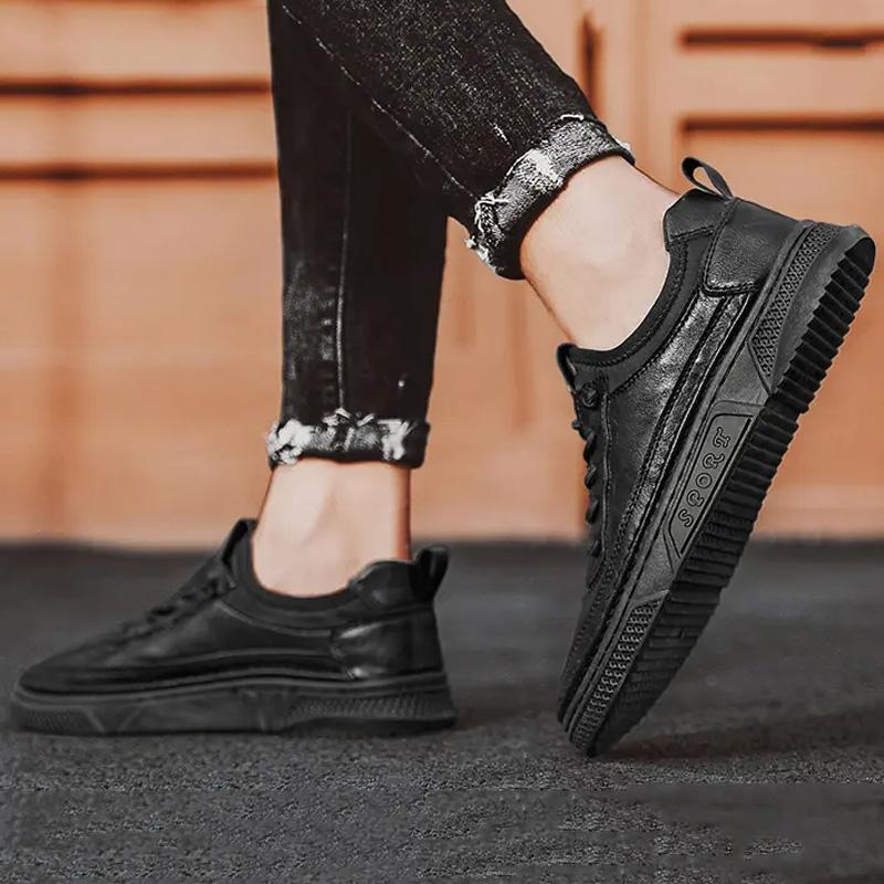 Winter Shallow Plus Velvet Casual Shoes for Men Comfortable Warm Sneakers Simple Wear-resistant Male Walking Outdoor Footwear