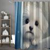 Cute Puppy Shower Curtain, Bathroom Decorative Shower Curtain, Waterproof Shower Curtain with Hooks