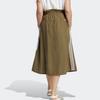 Adidas Originals Trefoil Brand Logo Print Sport Mid-Length Casual Skirt Women Skirt Layered-Olive-Green IC5360