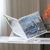 Light Luxury Acrylic V-shaped Bookshelf Magazine Rack Ornaments Hotel Model Room Home Living Room Bedroom Study Room Decorations