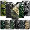 Glass Case For Iphone 12 11 Pro Max 14 13mini Fundas X Xr Xs Max 8 7 6s Plus Cover Fundas Camouflage Pattern Camo Military Army