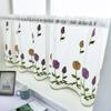 1 Sheet Practical Window Voile Perforated Perspective Polyester Graceful Cupboard Embroidered Window Gauze for Home