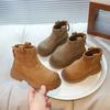Girls Boots Autumn and Winter New Fashion 2025 Martin Boots Children's Short Boots Girls Foreign Style Big Yellow Boots Middle and Old Children