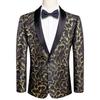 Mens Floral Tuxedo Dinner Jacket Regular Fit Shawl Lapel Paisley Prom Party Suit