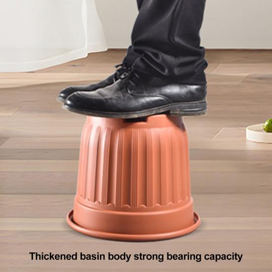 Yousheng Large Flower Pot with Saucer Solid Color Planter with Drainage Hole Garden Rose Flowerpot for Indoor Outdoor Orchids Succulents Herbs