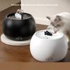 Pet Black and White Cartoon Kitten Ceramic Water Dispenser Dog Electric Circulation Live Water Filter Automatic Water Dispenser Cat Bowl