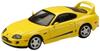 HJ64 Toyota Supra RZ Genuine Option Equipped Car with Active Spoiler Parts Super Bright Yellow Finished Product 1/64 (JZA80)