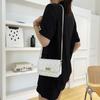 Rhombus Solid Color Chain Small Square Bag Trendy Fashion Shoulder Bag Simple Foreign Style Messenger Women'S Bag
