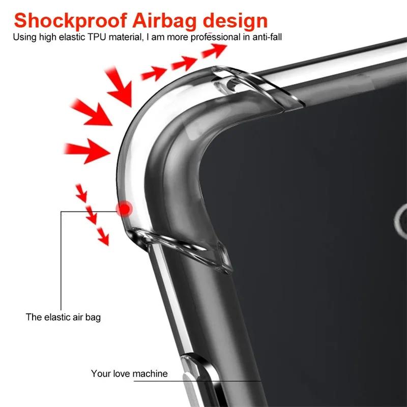 Airbag Soft Silicone Shockproof Phone Case For Tecno Camon 30 Premier 20 Pro 19 18T 17P 16S 15 Transparent Matte TPU Back Cover