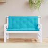 VidaXL Garden Bench Cushions Set of 2 Turquoise 120x50x7 Cm Fabric 361696