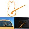 Забавная наклейка на автомобиль с котом, водонепроницаемая, ПЭТ, устойчивая к атмосферным воздействиям, самоклеящаяся, авто, внедорожник, задний стеклоочиститель, украшение для тела, отделка котенка