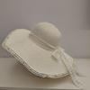 Summer New Sun Hat Bow Grass Hat Sun Protection Vacation Lace Travel Hat Beach Fashionable Fisherman Hat