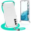 Case - BOOLING - for Samsung S22 Plus - Flexible - Ultra-transparent - Green Necklace Cord