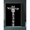 Black and White Modern Minimalist Animal Art Poster Lion Elephant Giraffe Canvas Painting Home Decor Wall Art