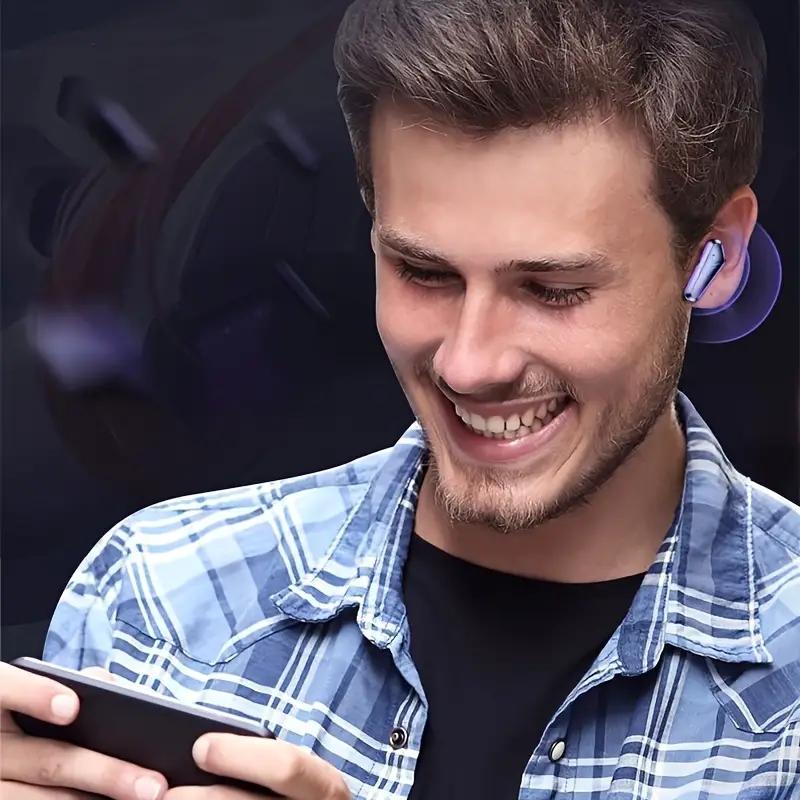 True Wireless Earbuds with Touch Control, Wireless Charging Case, Built-in Mic, and In-Ear Design for Gaming and Video