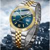 Men Watches Gorgeous Classic Clock Stainless Steel Diving Series Waterdrop Calendar Quartz Watch