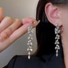 Elegant Tassel Leaf Earrings: High-End Sparkling Dangle Jewelry for Women, 2025