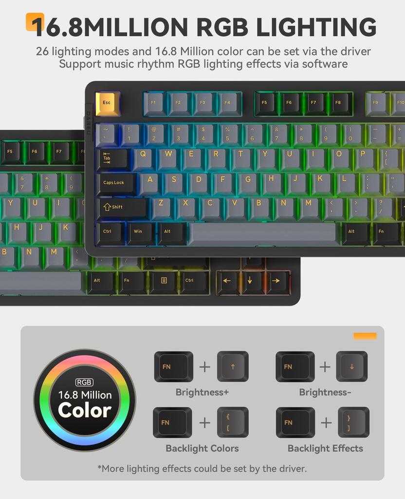 [DAREU] EK87PRO Wireless TKL Keyboard Red – Keyboard