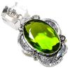 Peridot Gemstone Handmade 925 Sterling Silver Gift Jewelry Pendant 2.48" K5s17