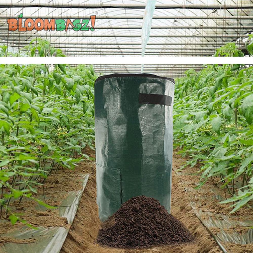 Collapsible Garden Yard Compost Bag with Lid Environmental Organic Ferment Waste Collector Refuse Sacks Composter 34/15 Gallons