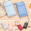 Women High Quality Cell Phone Pocket Fashion PU Leather Card Holders Small Crossbody Bag AVE