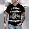 Men's T-shirt ''DADDY '' Letter Graphic Tee Print Short Sleeve Comfy T-shirts Father's Day Gif Oversized Men Clothing Top Summer