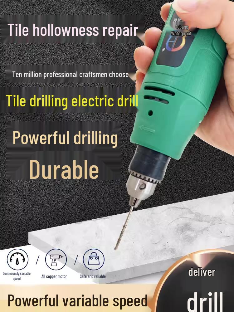 Rechargeable Handheld Tile Grinder & Drill for Marble Hole Punching