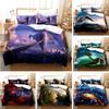 Dream Landscape 3D Digital Printing Three-Piece Quilt Cover Sheet Kit