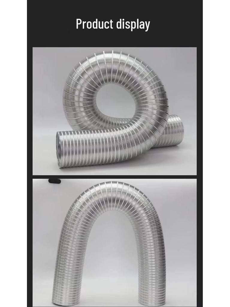 Fireproof Aluminum Corrugated Telescopic Ventilation Duct - High Temp Resistant, Flexible Exhaust Pipe