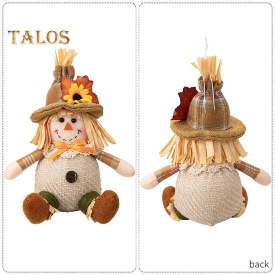 Fall Gnome Doll Decor Plush Maple Leaf Sunflower Doll Toy Handmade Farmhouse Autumn Pendant for Thanksgiving Harvest Holiday Party