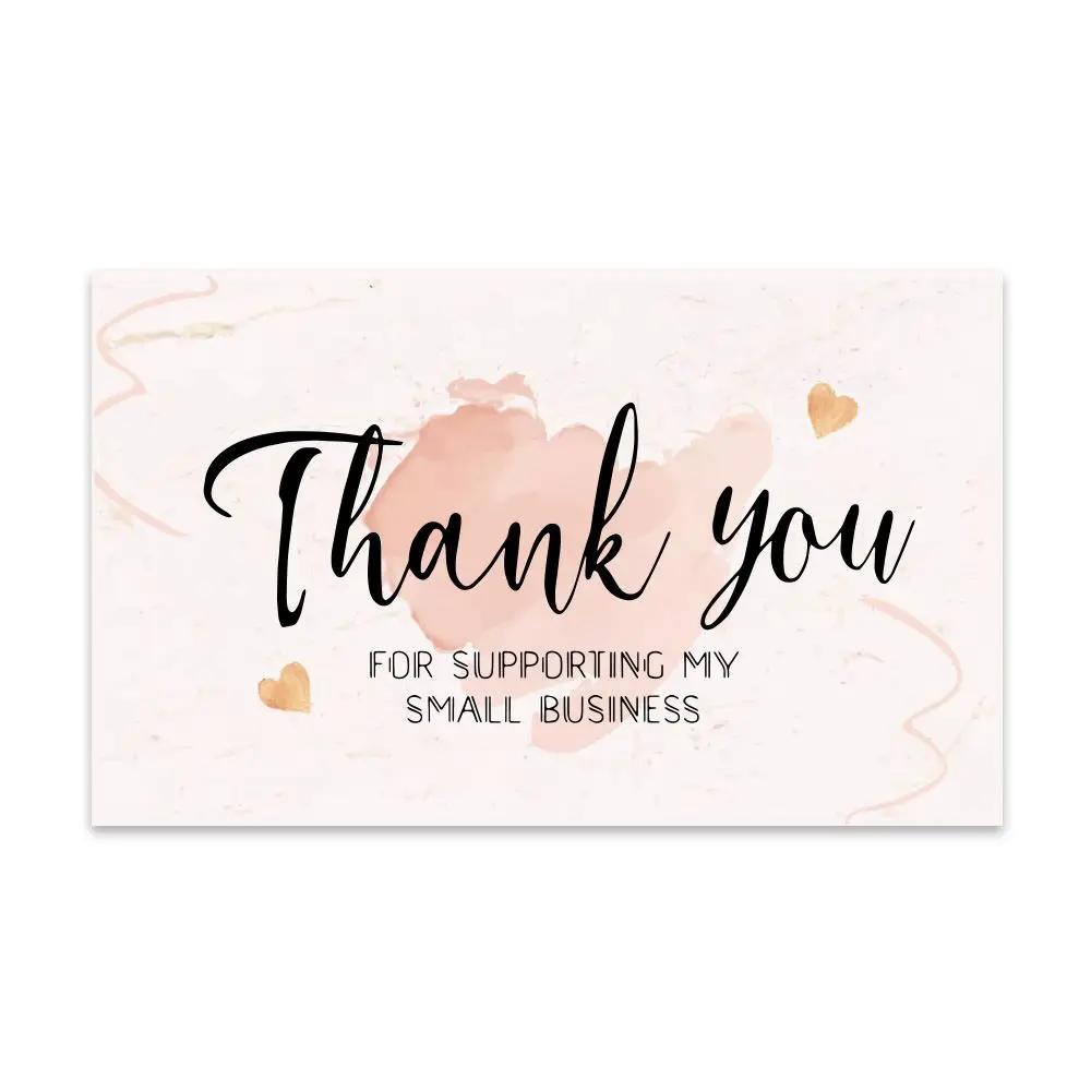 30Pcs Greeting Tags Thank You For Your Order Kraft Paper Card Shop Gift Crafts Decoration Card Wedding Small Business Invitation