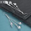 925 Sterling Silver Bead Pendant Piercing Earrings Fashion Wedding Jewelry