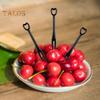 100Pcs/Set Cake Fork Lightweight Anti-wear 2 Colors Attractive Practical Food-grade Fruit Fork for Gifts