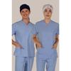 Light Blue Top Scrubs Terrycotton Doctor Nurse Uniform