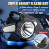 Strong Light Solar Charging Outdoor Ultra Bright Large Capacity Long-range LED Household Durable Patrol Mine Handheld Searchlight
