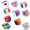 3D Aluminum Italy Germany France Russia United States TURKEY ENGLAND UK KOREA JAPAN SWEDEN Map National Flag Car Styling Sticker