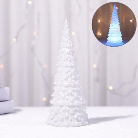 27CM Light Up Christmas Tree Colorful Lighting Battery Operated Holiday Home Decoration Acrylic LED Desktop Xmas Tree Lamp Ornament