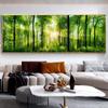 Landscape Green Yellow Forest Tree Canvas Painting Sunlight Posters and Prints Wall Pictures Living Room Home Decor No Frame