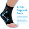 HOUKEA 1 Pair Ankle Support Socks for Plantar Fasciitis Arch Support Compression Foot Sleeve Pain