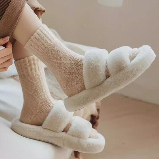 Fleece Lined Crew Socks for Women Cozy Soft Warm Thick