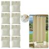 Outdoor Curtain Weight Bags Patio Curtain Weights Bags Canvas Sandbag Drapery Weights with Metal Clips Seal Bags for Gazebo Curtains Pergola Drapes