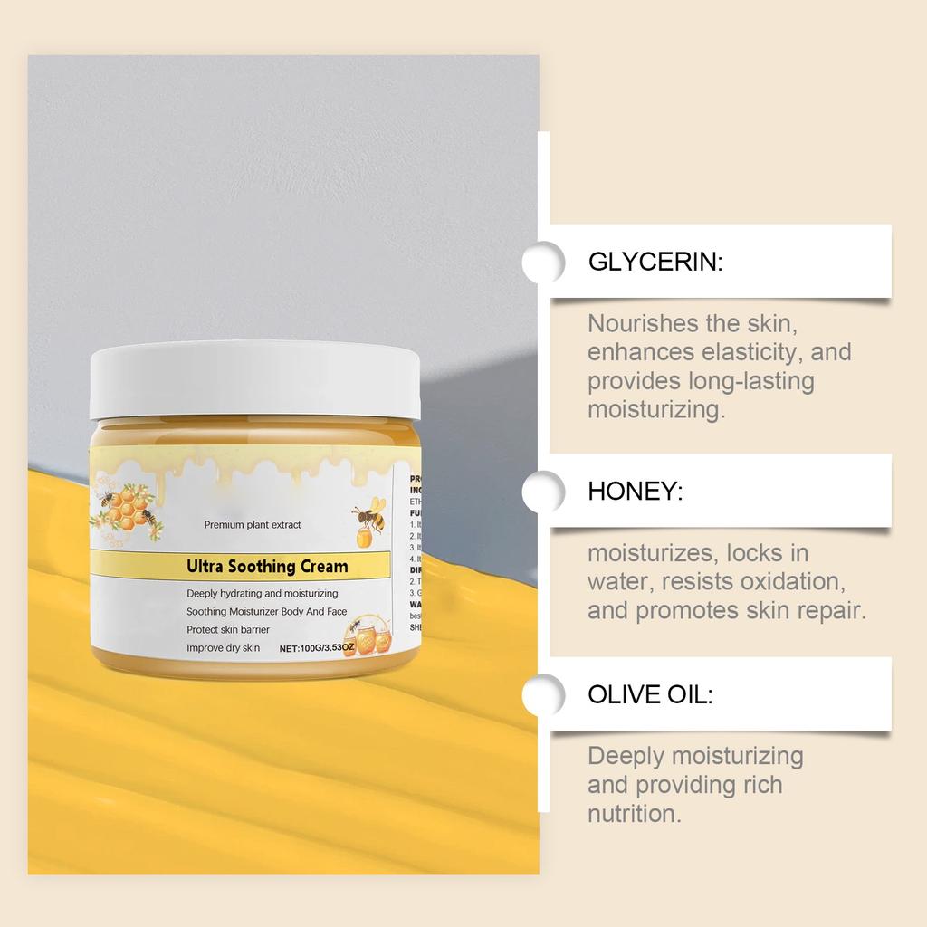 Honey Soothing Cream Moisturizing And Soothing Skin Gentle And Smooth Care Honey Soothing Cream