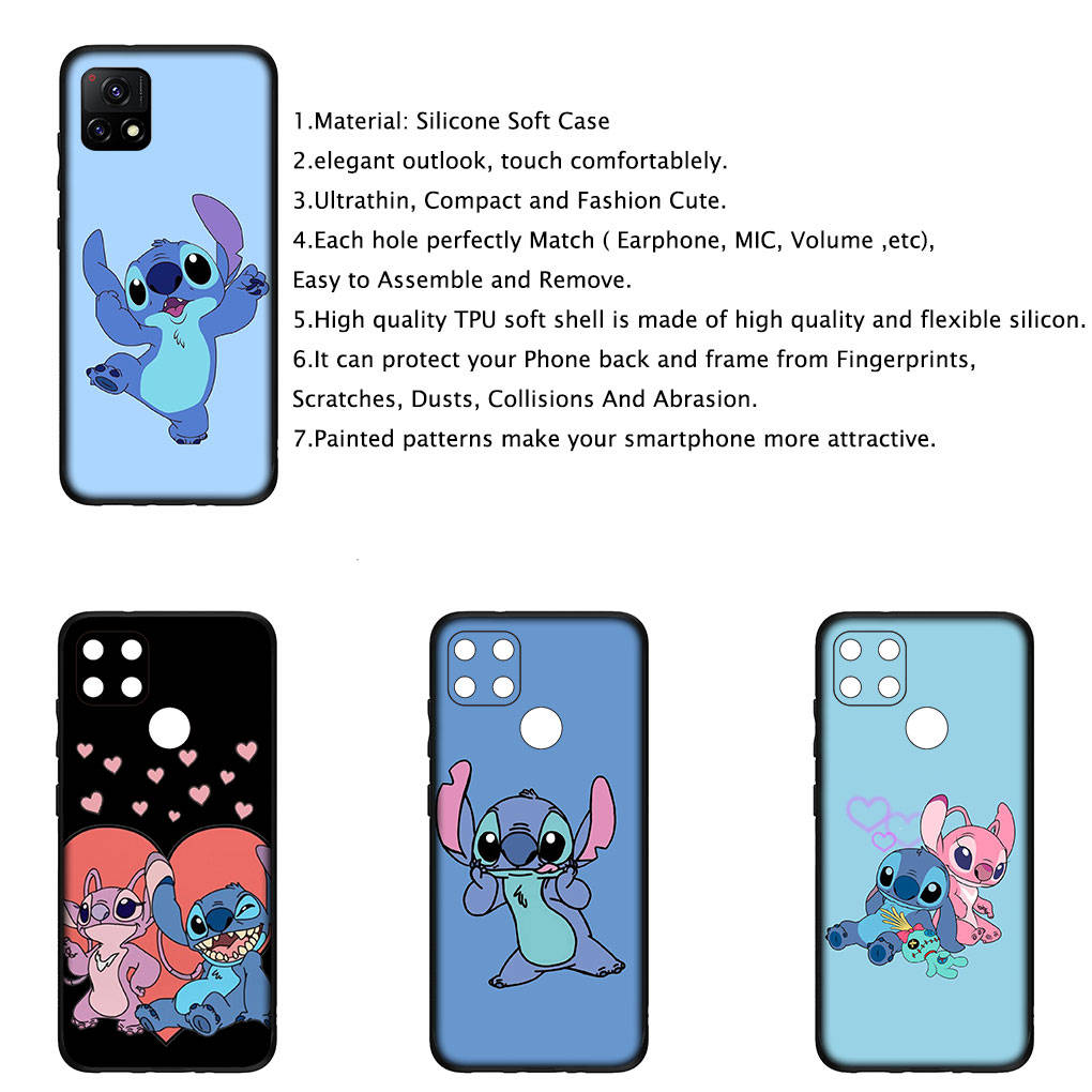 Cover for iPhone 15 14 Xiaomi Redmi Note 13 12 11 Pro Max X 8 7 9 XR Samsung Galaxy S24 S23 A05 OPPO A15 Huawei Lilo Anime Blue Stitch Pink Phone Case